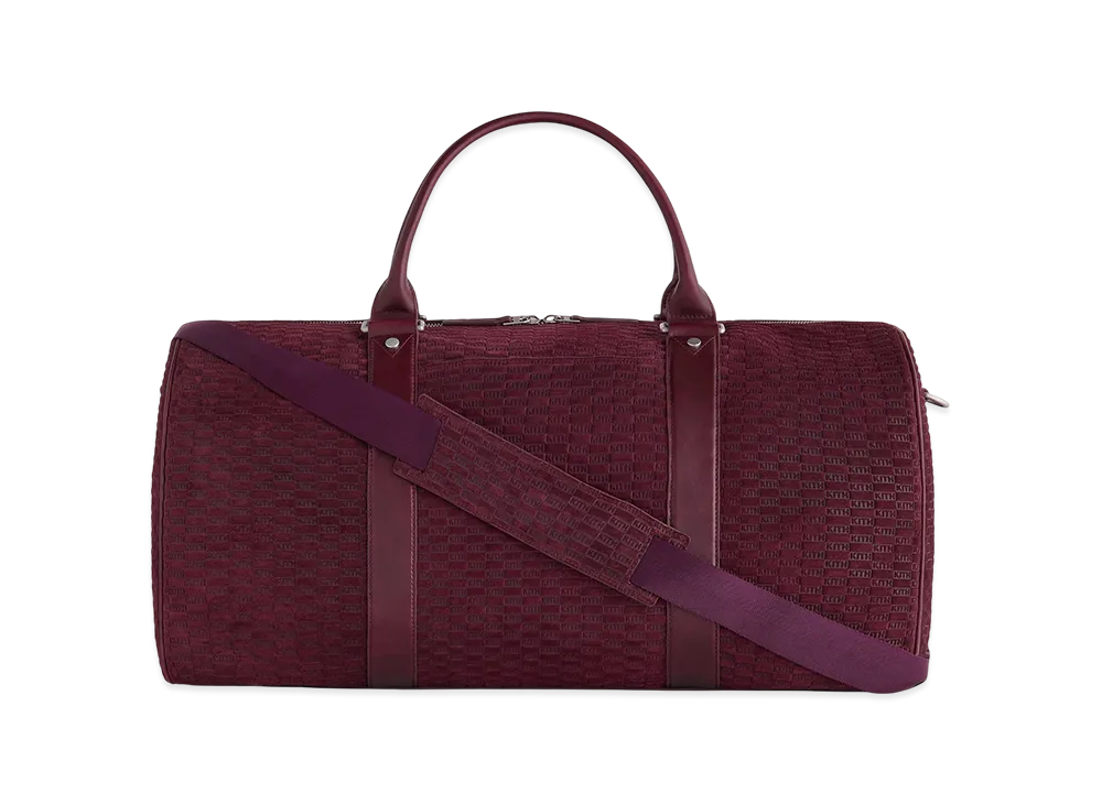 Kith Monogram Suede Traveler K55 Bag "Magma"