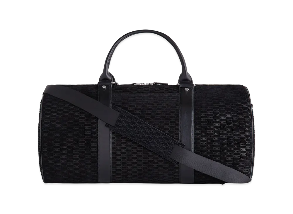 Kith Monogram Suede Traveler K55 Bag "Black"