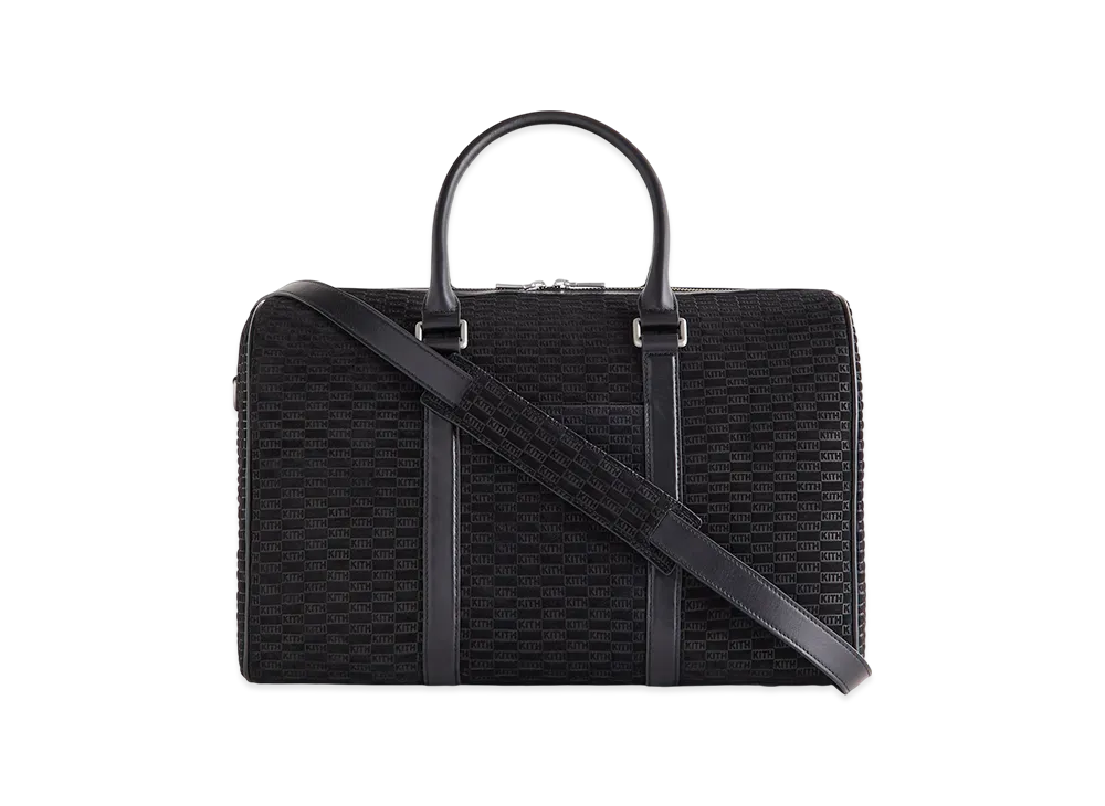 Kith Monogram Suede Traveler K40 Bag "Black"