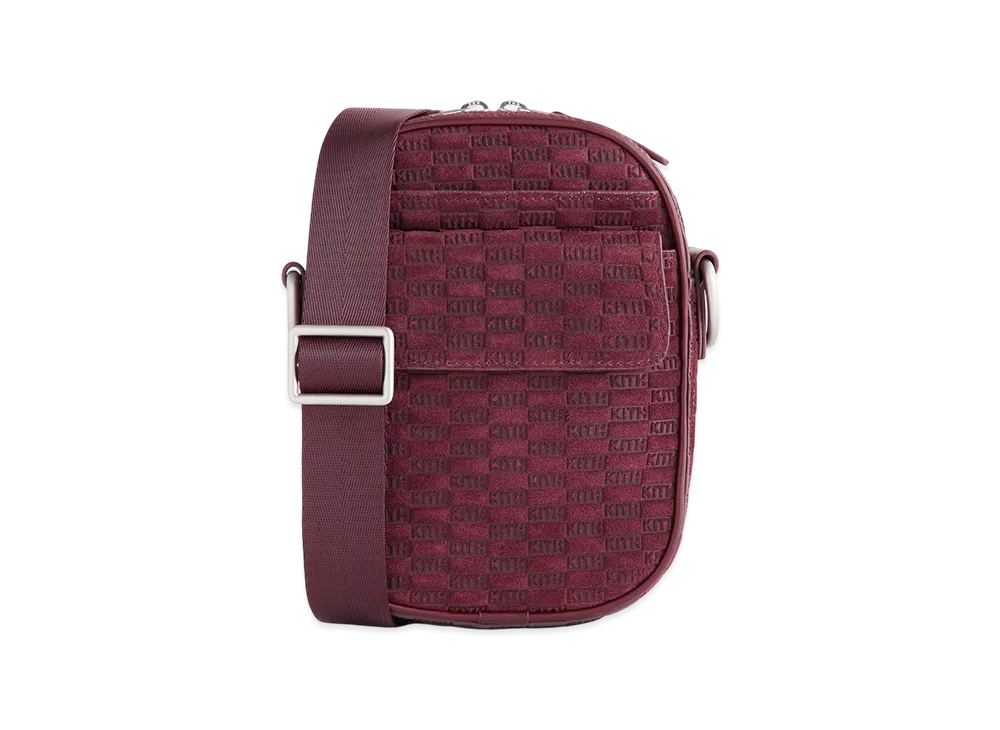 Kith Monogram Suede Passenger K15 Bag "Magma"
