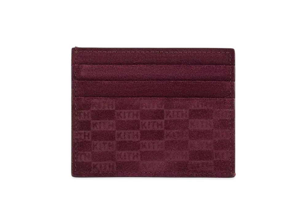 Kith Monogram Suede Card Holder "Magma"
