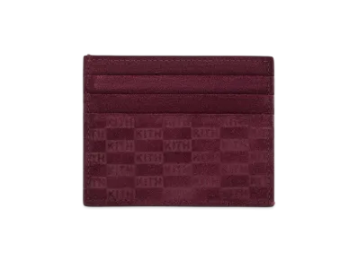 Kith Monogram Suede Card Holder "Magma"