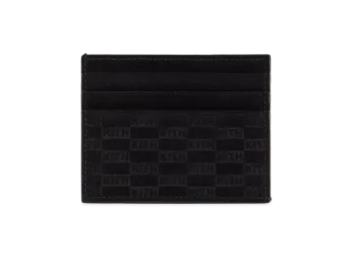 Kith Monogram Suede Card Holder "Black"