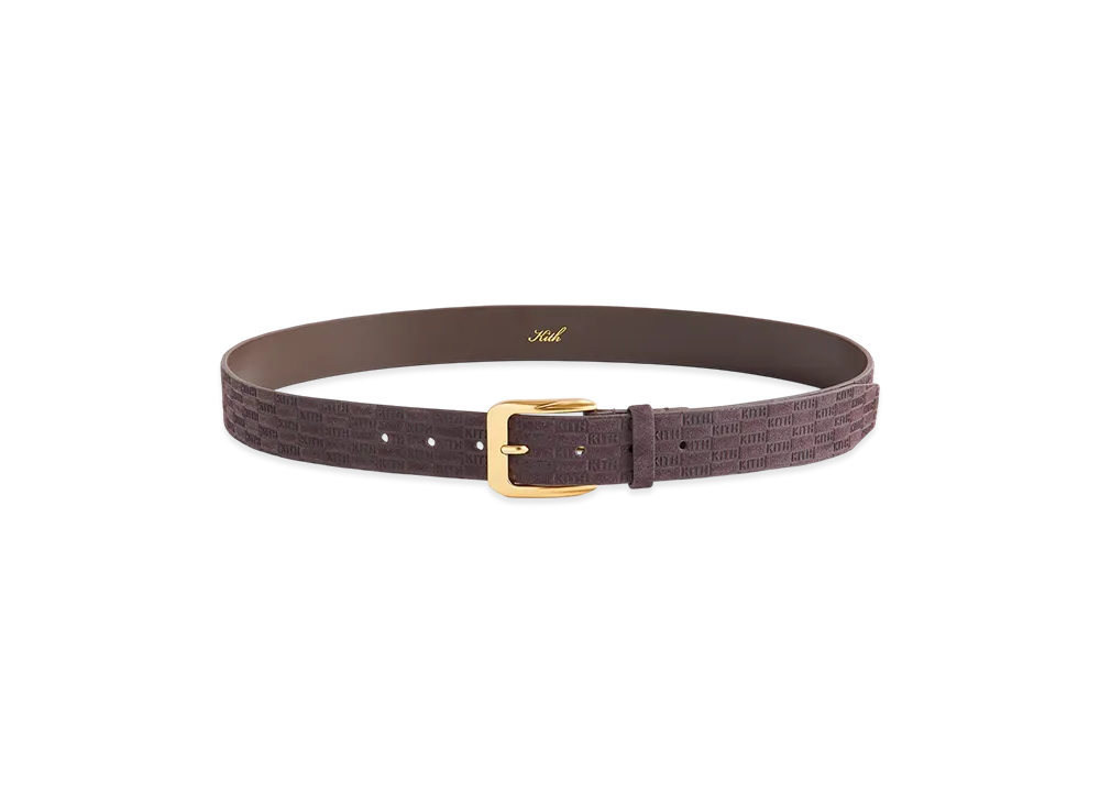 Kith Monogram Suede Leather Belt "Incognito"