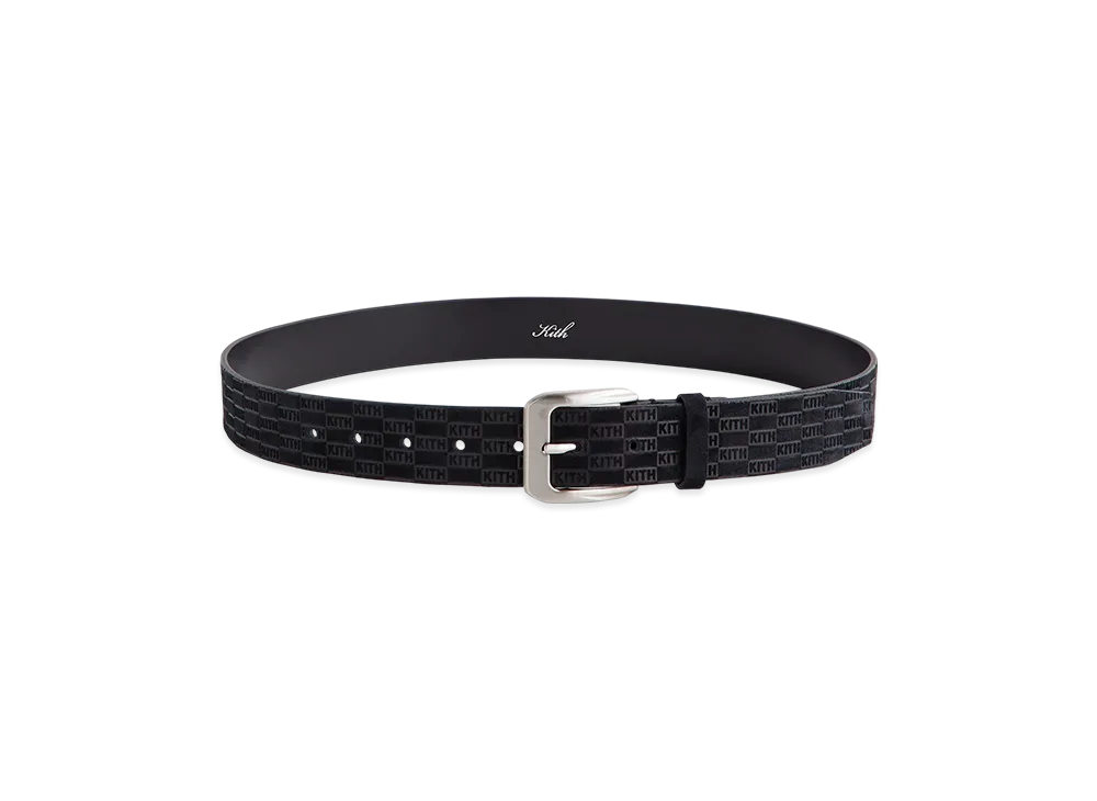 Kith Monogram Suede Leather Belt 