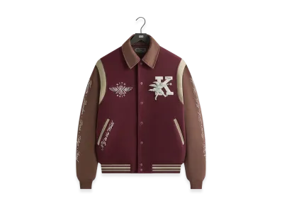 Kith Wool & Microsuede Varsity Jacket "Magma"