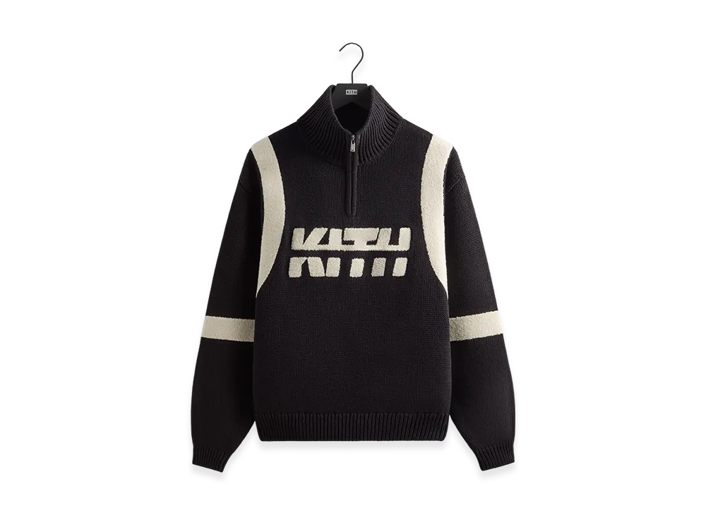 Kith Racer Quarter Zip Wyona Sweater "Black"