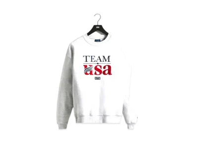 Kith x Team USA Crewneck "Light Heather Grey"