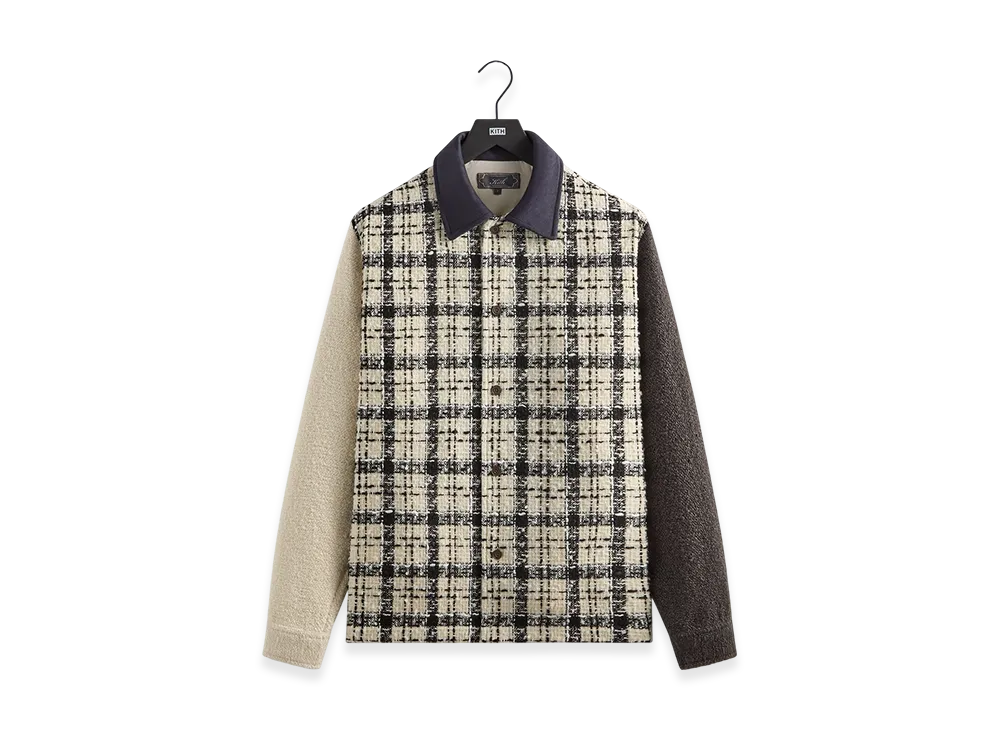 Kith Mixed Tweed Boxy Collared Overshirt "Sandrift"