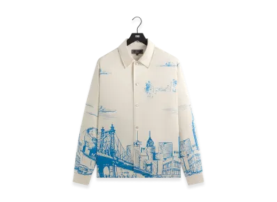 Kith Scenic Long Sleeve Boxy Collared Overshirt "Sandrift"