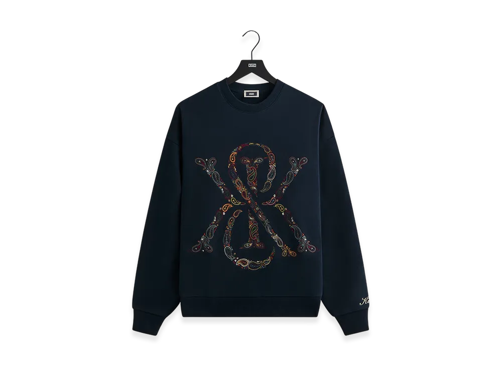 Kith x &Kin Paisley Crest Nelson Crewneck "Nocturnal"