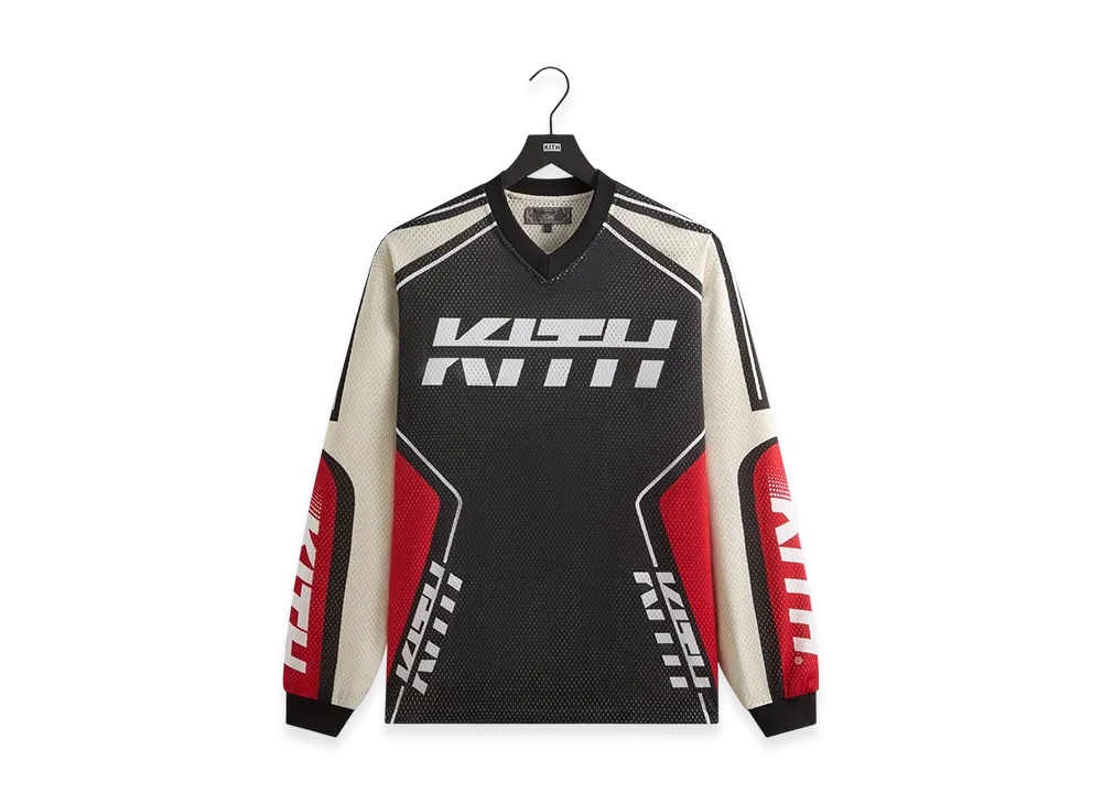 Kith Moto Mesh Long Sleeve Donovan Tee "Black"