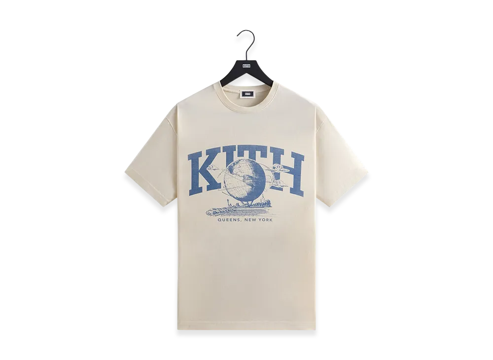 Kith x &Kin Queens Unisphere Vintage Tee "Sandrift"