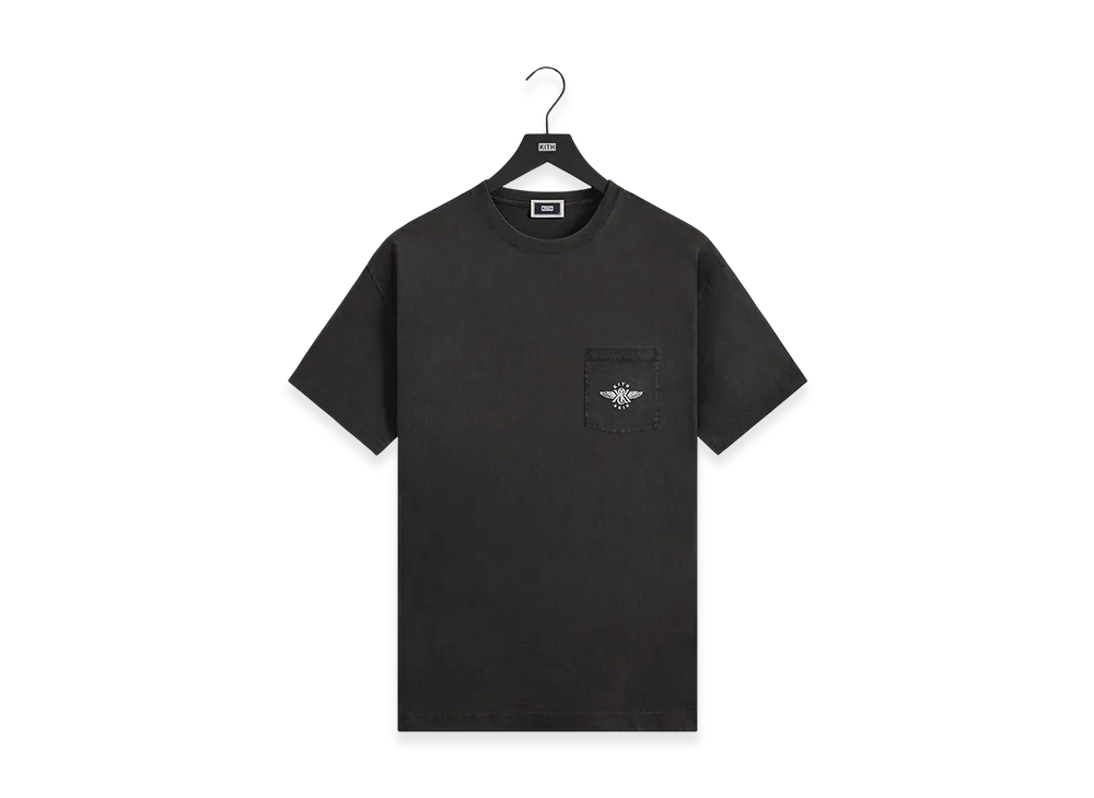 Kith x &Kin Wing Logo Pocket Vintage Tee "Black"