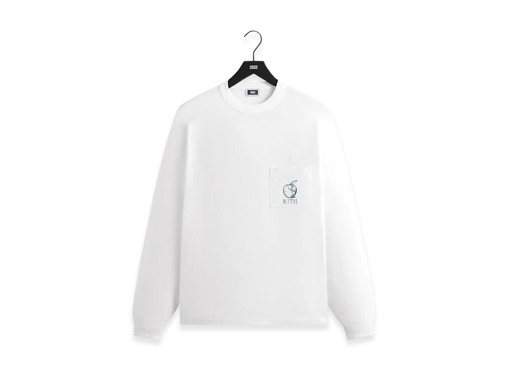 Kith x &Kin Universal Apple Long Sleeve Tee "White"