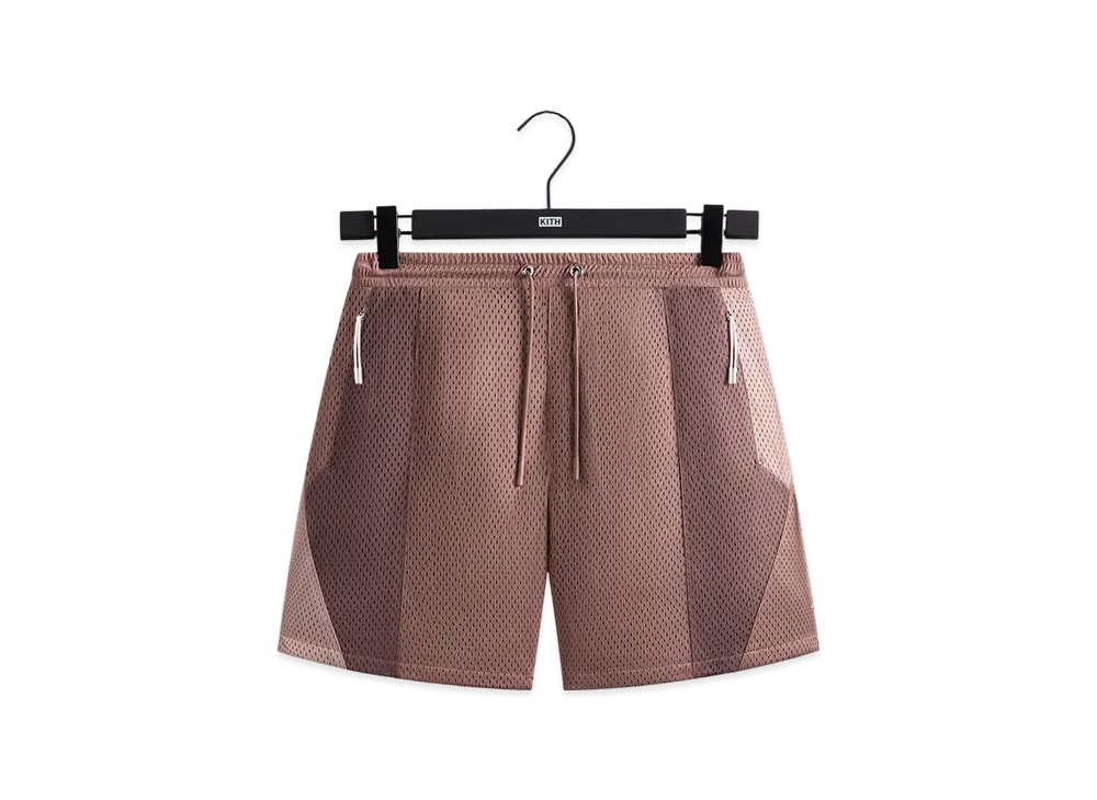 Kith Harden Panelled Mesh Short "Dusty Mauve"