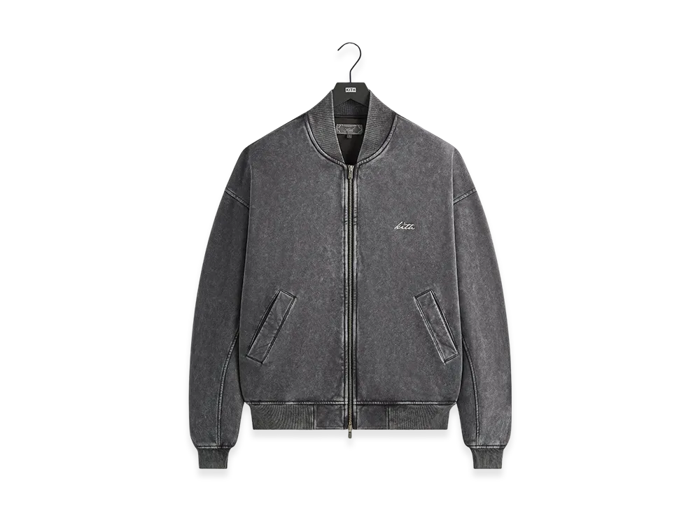 Kith Antique Wash Avery Bomber Jacket "Black"