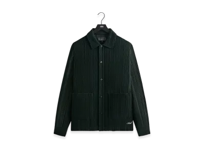 Kith Ladder Lace Long Sleeve Boxy Collared Overshirt "Stadium"