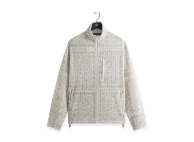 Kith Striped Interlock Claremont Quarter Zip "Canvas"