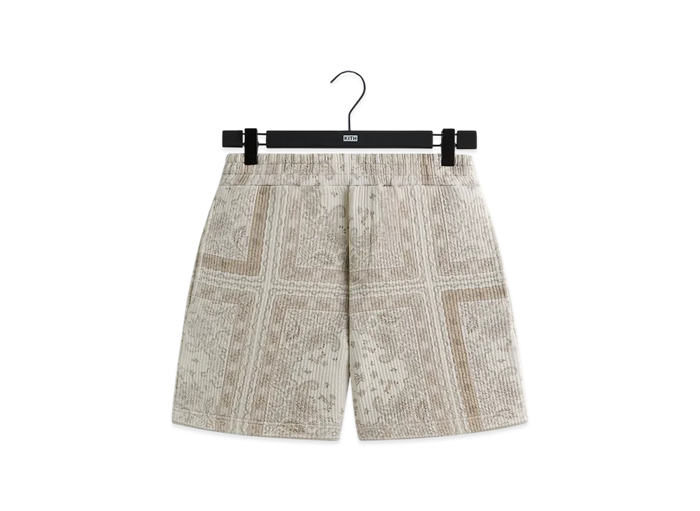 Kith Striped Interlock Curtis Short "Canvas"