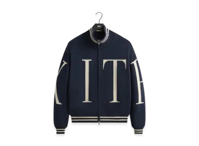 Kith Big Letter New York Wyona Full Zip Sweater "Nocturnal"