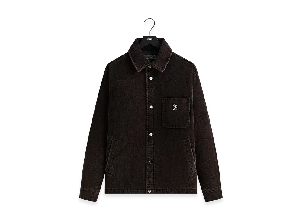 Kith Washed Corduroy Brixton Puffed Shirt Jacket "Ink"