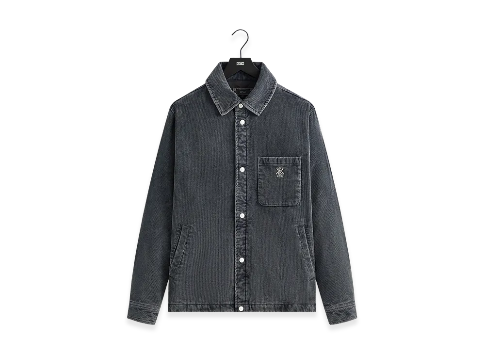 キス ウォッシュド コーデュロイ ブリクストン パフド シャツ ジャケット "エレベーション"