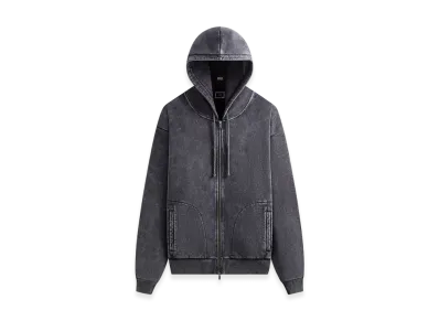 Kith Antique Wash Full Zip Nelson Hoodie "Black"
