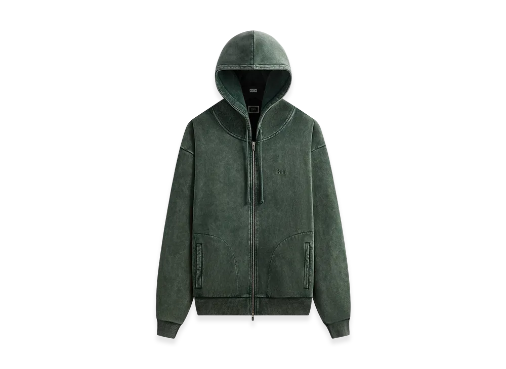 Kith Antique Wash Full Zip Nelson Hoodie "Stadium"