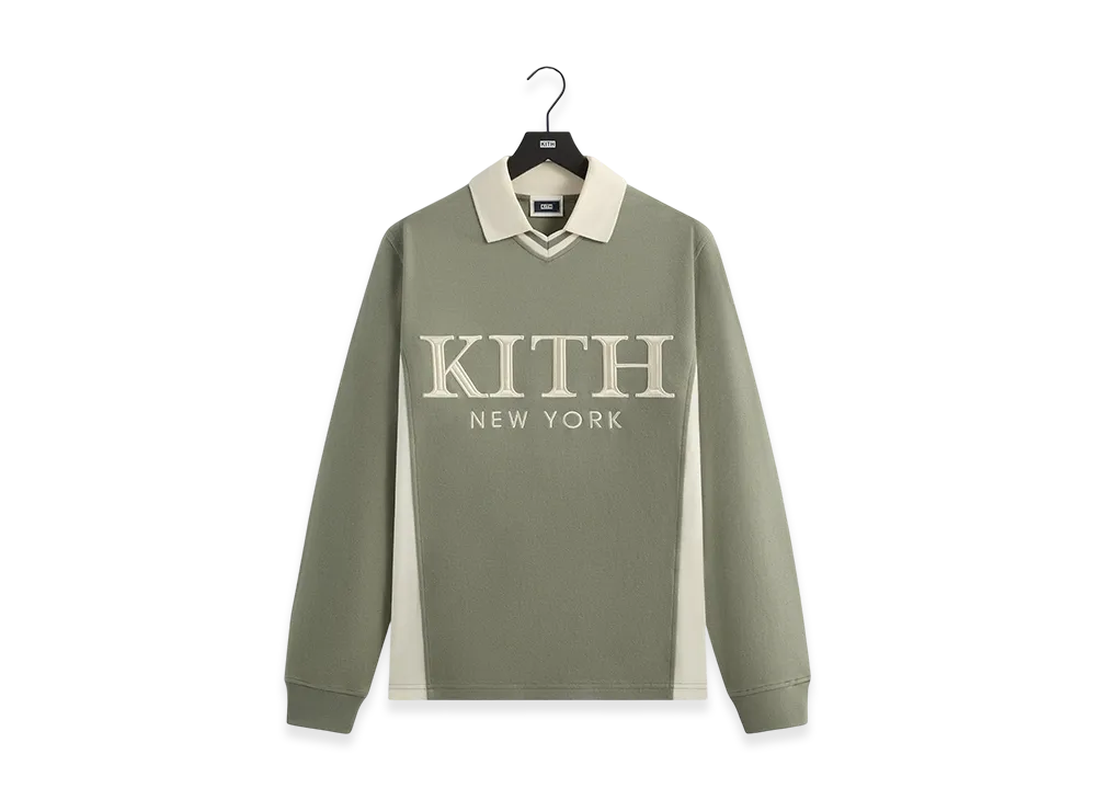 Kith Pique Long Sleeve Tap Polo "Scene"