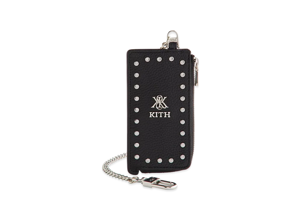 Kith Studded Chained Zipped Cardholder "Black"