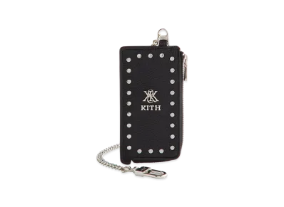 Kith Studded Chained Zipped Cardholder "Black"