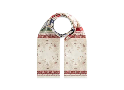 Kith Printed Paisley Silk Scarf "Waffle"