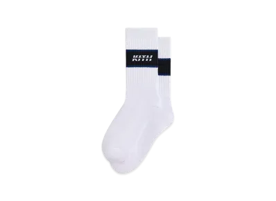 Kith Moto Crew Socks "White"
