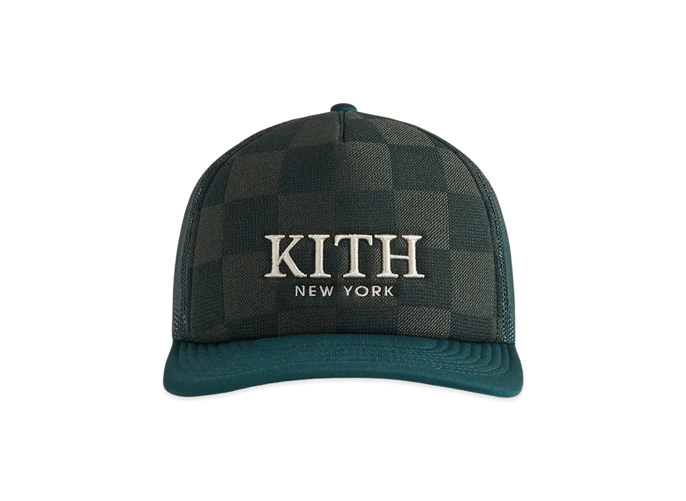 Kith Checkerboard Double Weave Nolan Trucker Hat "Stadium"