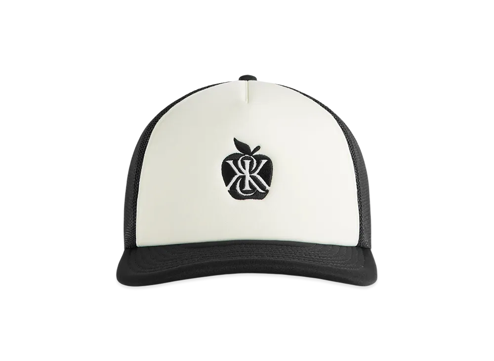 Kith Poly Foam Apple Crest Embroidery Nolan Trucker Hat "Black"
