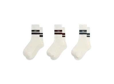 Kith Double Stripe Crew Socks "Silk"
