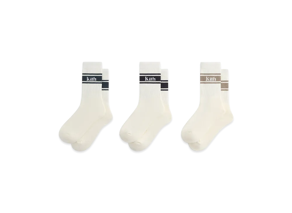 Kith Variegated Stripe Crew Socks "Silk"