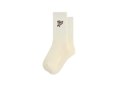 Kith Embroidered Rose Crew Socks "Silk"