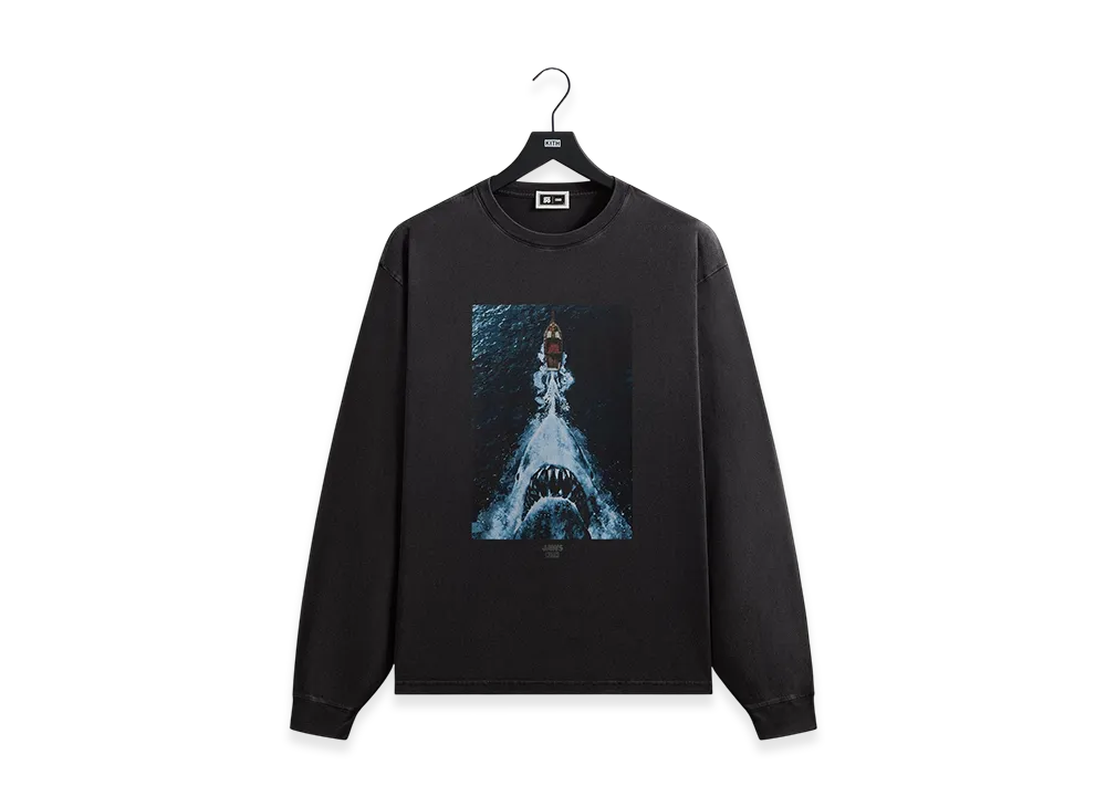 Kith x JAWS Boat Poster Vintage Tee "Black"