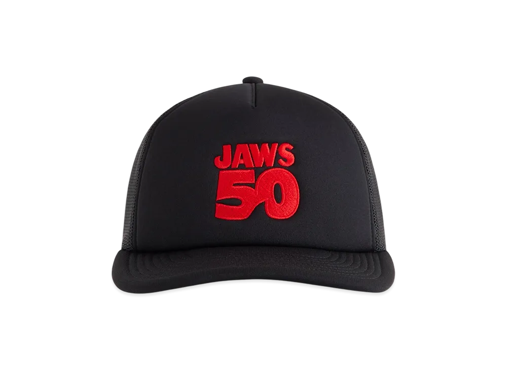 Kith x JAWS 50 Poly Foam Nolan Trucker Hat "Black"