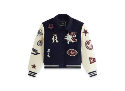 Kith Women's Campbell II Melton Varsity Bomber Jacket "Nocturnal"