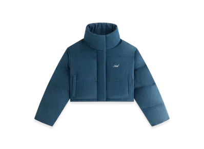 Kith Women's Shae Tinted Denim Cropped Puffer "Luka Wash"
