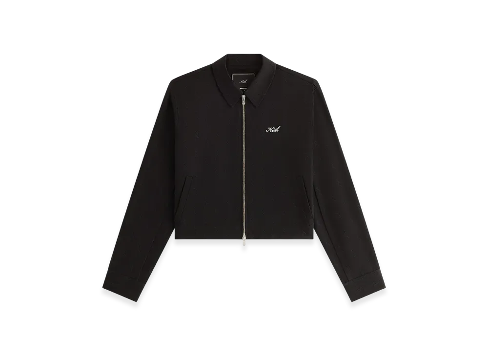 Kith Women's Corwin Script Faille Jacket "Black"