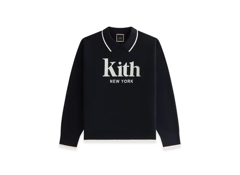 Kith Women's Ashwin Polo Sweater "Black"