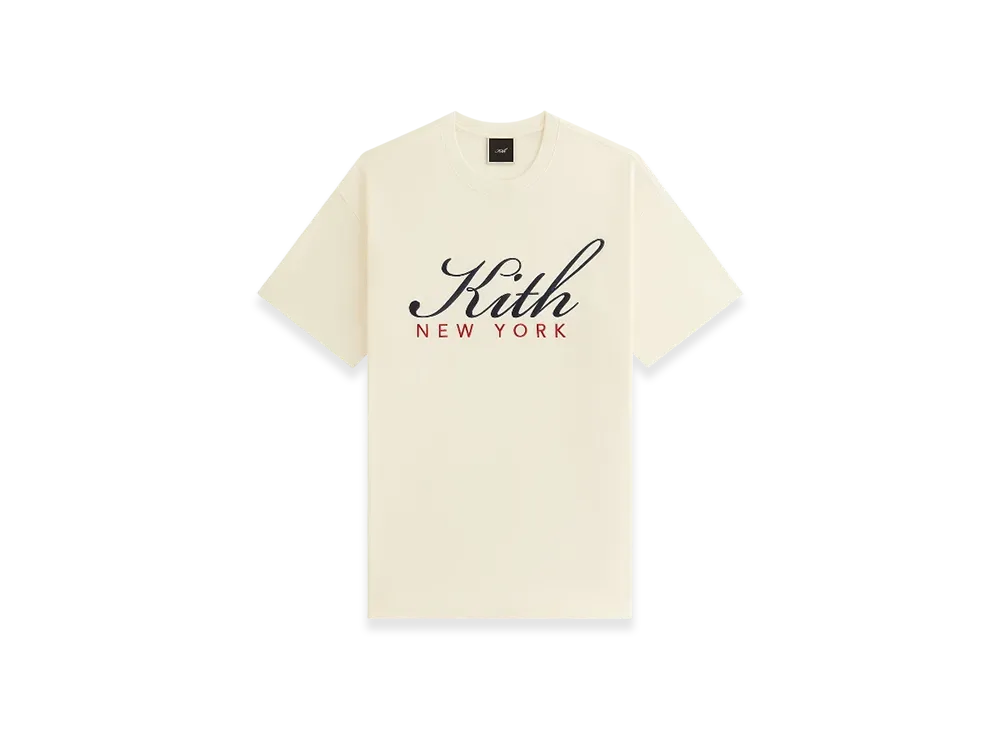 Kith Women's Vintage Script NY Tee "Sandrift"