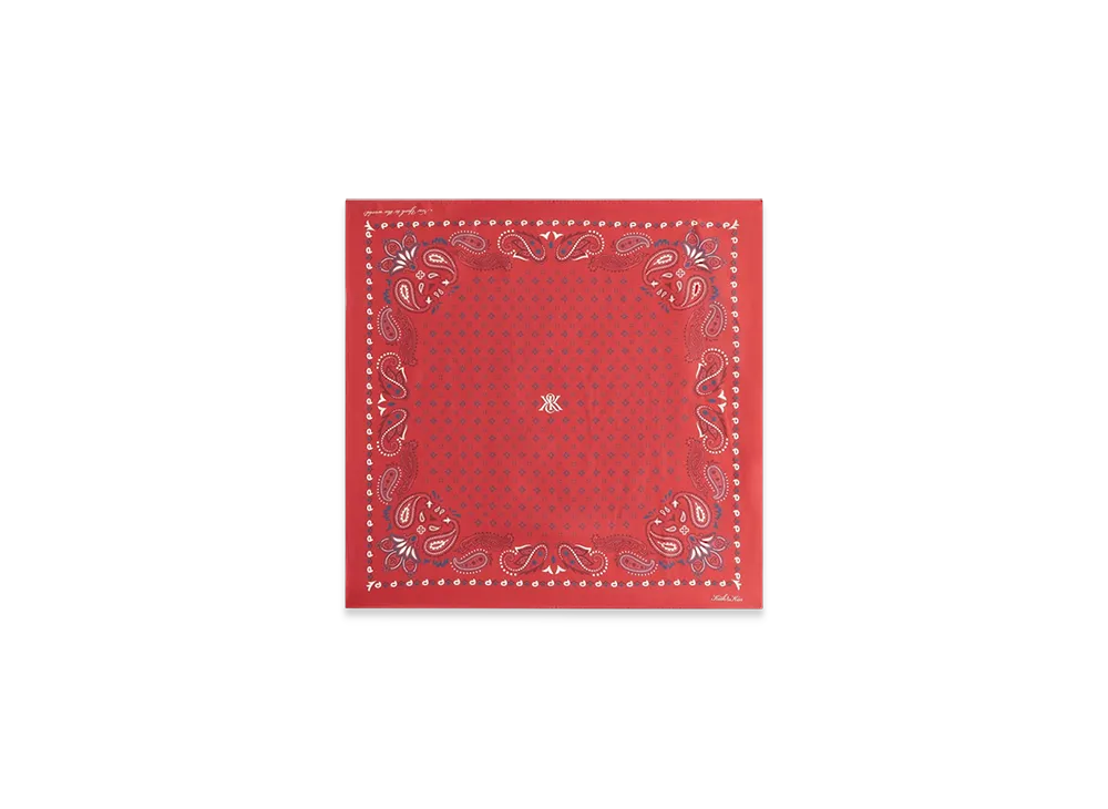 Kith Women's Printed Paisley Silk Bandana "Red"