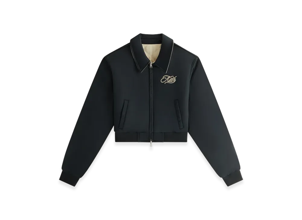 Kith Women's Reversible Landry IV Cropped Bomber Jacket "Black"