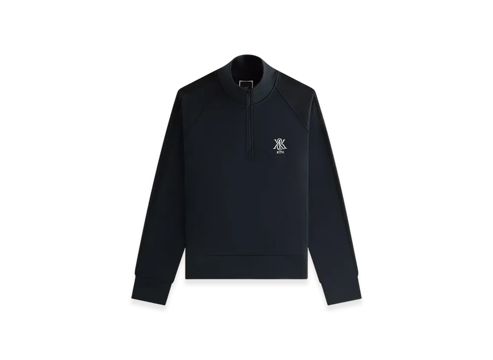Kith Women's Everly Tricot Track Quarter Zip "Black"