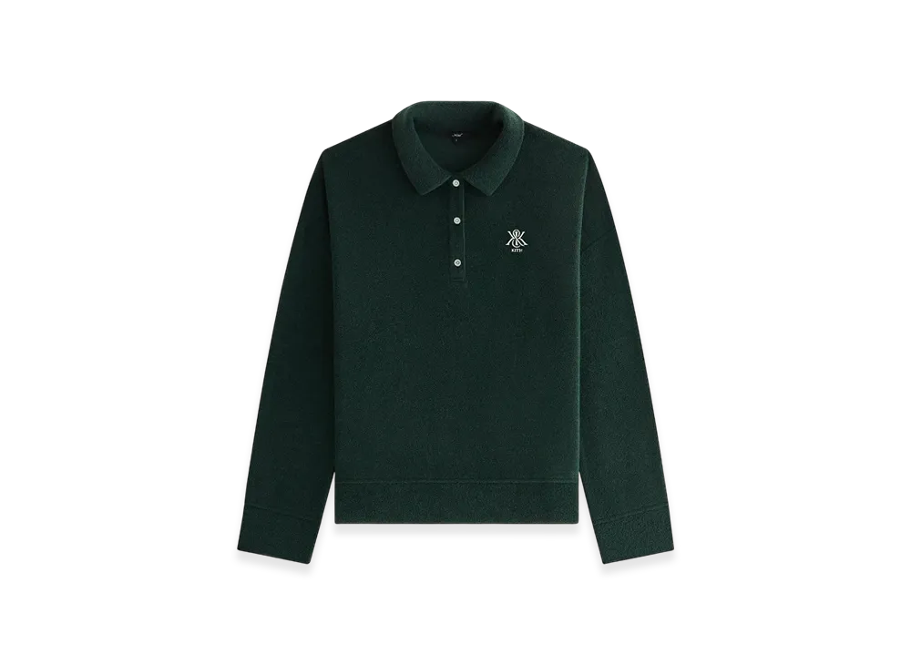 Kith Women's Selma Boucle Towel Polo Long Sleeve "Stadium"